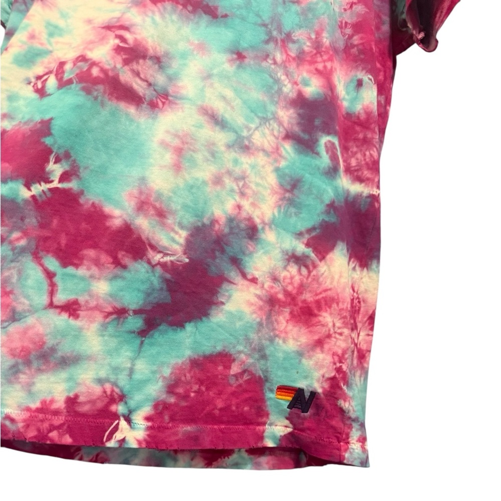 *EUC* Aviator Nation Tie-Dye Short Sleeve Tee - Pink and Blue - Picture 2 of 5